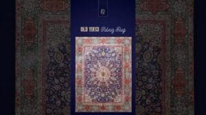 11x13 Alte Persische Tabriz Teppich | Florale Eleganz in Mitternachtsblau | RenCollection Teppiche 🌺