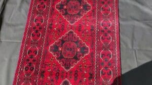13 Fuß handgeknüpfter Woll Khal Mohammadi Läuferteppich aus Afghanistan
