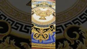 2022 Neueste handgeknüpfte schöne Teppiche im Versace-Stil aus Wolle zur Wohnraumdekoration