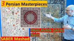 3 Meisterwerke persischer Teppiche - Saber Mashad & Pahlavan Safai Nain-Teppiche