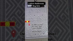 3-teiliges Badezimmerteppichset