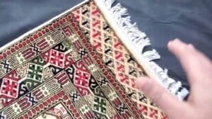 4 Meter langer Elfenbein Saruqi Läuferteppich aus Balkh, Afghanistan