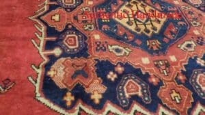 5x6 Rot- und Marineblau Persisches Tribal Shiaz handgefertigter Teppich