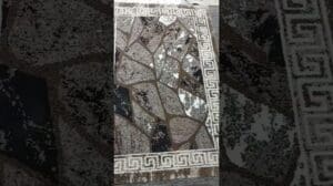 6x4 Fuß Perser-Teppich aus Iran im Vintage-Style von Versace mit abstraktem Design Code Z. #teppich #dekoration