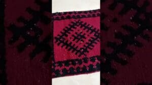 70 Alte Vintage Handgemachte Marokkanische Boujaad Wollteppich Tribal Geometrischer Berberteppich