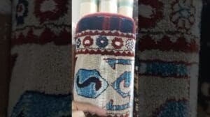 7x10 Fuß Seidiger Tribal Design Teppich | Hochwertig & Luxuriös #SeidigerTeppich #TribalTeppich #Wohnkultur