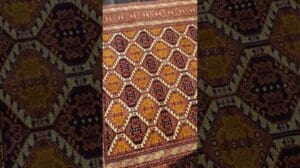 7x10 Tribal-Teppich | Geometrisches Muster, handgeknüpfter Wollteppich aus Herat, Afghanistan