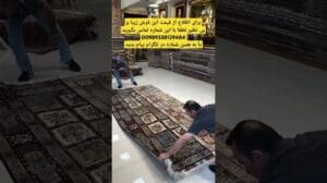 9 Meter Teppich Tabriz, Golestan Muster, 60 Knoten, Kette, Rand, Seidendekor #Teppich #Teppich #HandgewebterTeppich #Handwerk #IranischeKunst