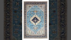 9X12 FT SERAPI ARYANA BLAUER TEPPICH, AFGHANISCH HANDGEKNÜPFTER TEPPICH AUS PFLANZLICHEN FARBSTOFFEN, SCHLAFZIMMERTEPPICH, TEPPICH
