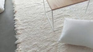 Alfombra Noa im marokkanischen Stil aus Baumwolle, gewebt am Webstuhl