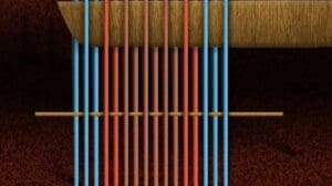 Animierte Teppichwebtechnik aus Aserbaidschan