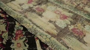 Antiker Bessarabi Teppich, Affenbildnisse und florales Medaillon - Teppich & Kilim - 35063