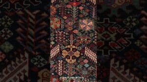 Antiker Shekarlu Qashqai-Teppich im klassischen Design, ein Teppich mit sehr feiner Webart, circa 1880