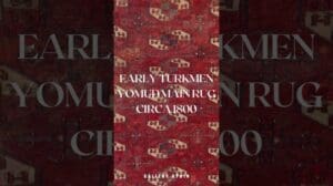 Antiker Yomud Hauptteppich | Früher turkmenischer Yomud-Hauptteppich um 1800 - Größe: 167 x 246 cm