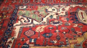 Antiker persischer Heriz-Teppich, 13 Fuß 1 x 12 Fuß 5
