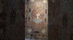 Antiker persischer Teppich, handgefertigt, Kerman, 120 Jahre alt فرش عتیقه کرمان نقشه تصویری