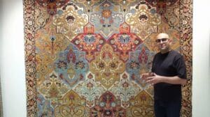 Ararat Teppichkollektion - Kerman Multi-Medallion Teppich, 17. Jahrhundert Revival Teppich, natürliche Farbstoffe & Wolle