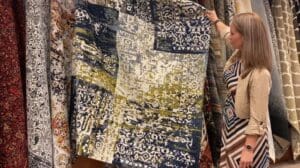 BLUES Modern blau-grüner Patchwork-muster Teppich - Rug & Roll