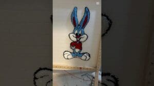 BugsBunny-Teppich 🐇 Wurde mit Tufting-Kunst hergestellt 🧶 #tufting #homedecor #bugsbunny #fyp #kunst #viralvideo
