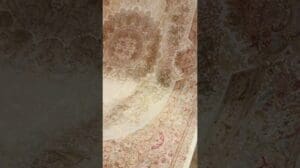 Dieser einzigartige Seidenteppich verleiht Ihrem Zuhause mit seiner Eleganz und feinen Handwerkskunst eine luxuriöse Note ✨