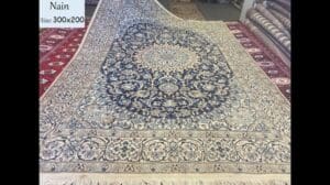 Echte handgeknüpfte Nain-Teppich, Größe 300x200 cm, fein geknüpft
