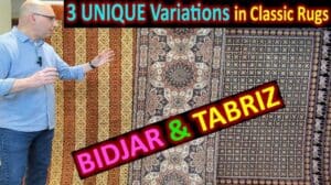 Einzigartige Designs in klassischen persischen Teppichen mit Tabriz- und Bidjar-Teppichen