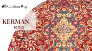 Einzigartiger signierter floraler Perserteppich: 10 x 13 Kerman Teppich