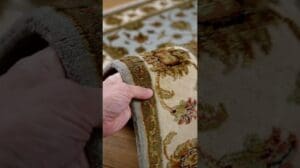 Eleganter handgefertigter Kashan-Teppich Gold 10 10 MI 911 Grau Elfenbein