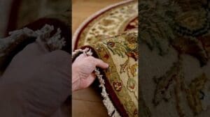 Elitärer handgefertigter Teppich Kashan Gold 10 10 CH 11 Rot Elfenbein