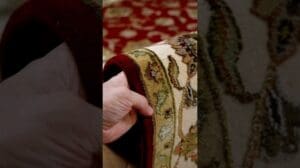 Elitärer handgefertigter Teppich Kashan Gold 10 10 MI 1032 Rot Elfenbein