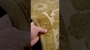 Elitärer handgefertigter Teppich Kashan Gold 10 10 MI 49 Braun Ivory