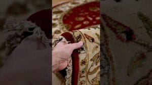 Elitärer handgefertigter Teppich Kashan Gold 10 10 MI 50 Rot Ivory