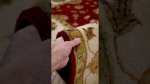 Elitärer handgefertigter Teppich Kashan Gold 10 10 MI 880 Rot Ivory