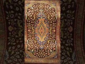 Exquisite handgeknüpfter 3x5 Mashhad Qum Teppich - Einzigartige Doppelknotenqualität | Heimplatzierung in Karatschi