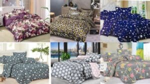 Fantastische und neue Modelle von Betthussen oder Steppdecken / moderne Draperien