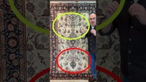 Fehlerhaftes Design in persischen Teppichen mit ISFAHAN-pesischen Teppichen