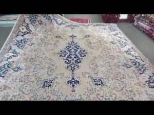 Floral Isfahan Teppich, Größe 400x300, echter persischer Teppich
