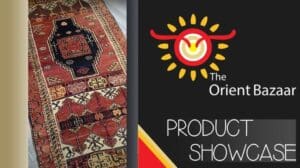 Glänzender Wollteppichläufer der 1950er Jahre - Der Orient Bazaar®