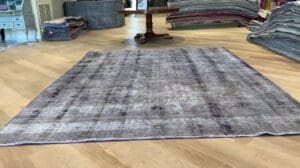 Handgefertigter Vintage-Teppich grau 19563