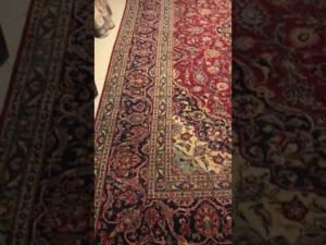 Handgefertigter/geknüpfter Kashan-Teppich