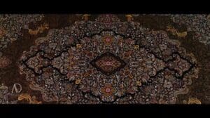 Handgeknüpfter Seidenteppich, 3 Meter, design Latschak Toranj, Ashraf Qom, Code D02252G
