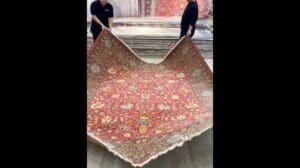 Handgewebter Wollteppich im Tabriz-Design #Teppich #Wollteppich