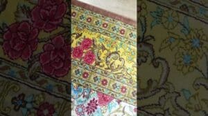 Handgewebter persischer Qom-Seide-Teppich