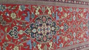 Iranischer handgeknüpfter Teppich, Qum 50 Raj