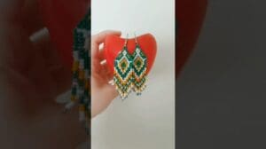 Kilim-Muster Perlenohrringe