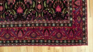 Los#2158 ANTIKER PERSISCHER YAZD-TEPPICH. 12 FT 6 IN X 8 FT 7 IN (3,81 M X 2,62 M).