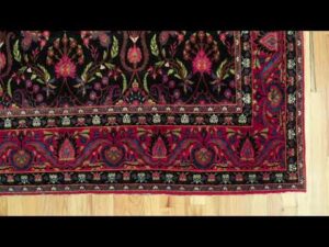 Losnr. 2158 ANTIKER PERSISCHER YAZD-TEPPICH. 3,81 M X 2,62 M.