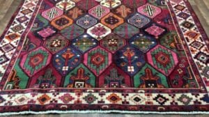 Mehrfarbiger halb-antiker persischer Bakhtiari-Teppich 6'7X9'2 - W 445