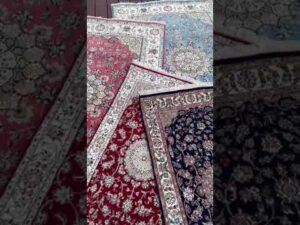 NEU! Kollektion handgefertigter indischer Teppiche mit persischem Nain-Design aus Seide und Wolle