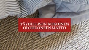 Olohuoneen Teppich richtige Größe